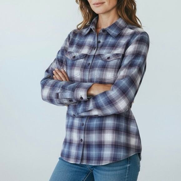 Columbia Women’s Silver Ridge Lite Plaid Long-Sleeve Omni-Shade Shirt Size Small - Picture 2 of 11